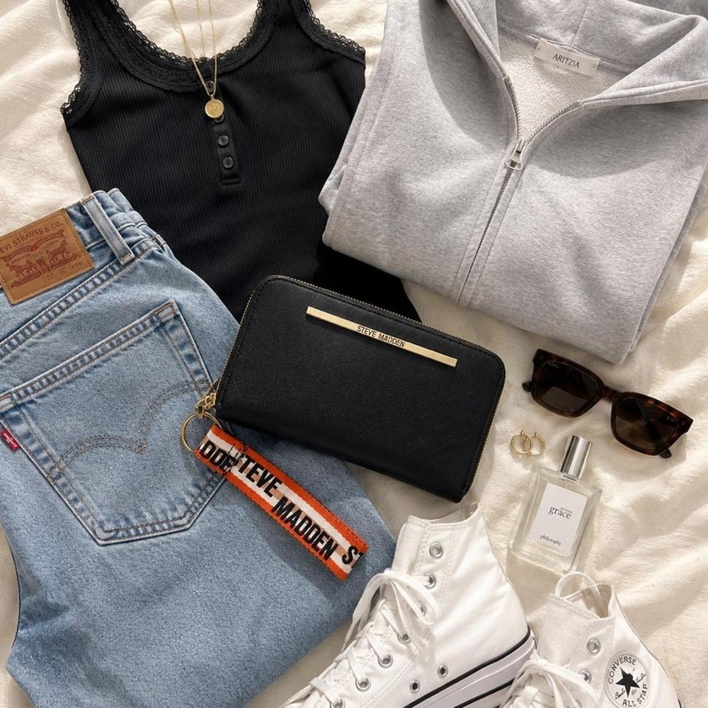 Steve Madden Zip Around Wallet and Wristlet